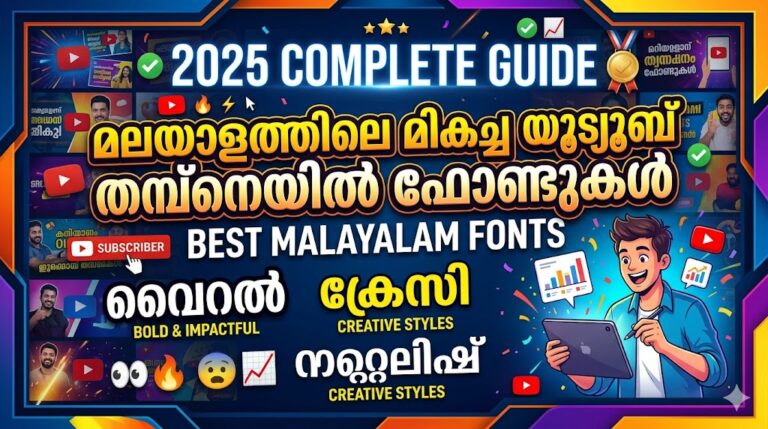 BEST MALAYALAM FONTS FOR YOUTUBE THUMBNAILS