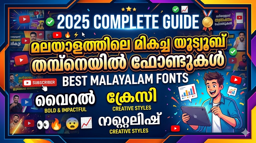 BEST MALAYALAM FONTS FOR YOUTUBE THUMBNAILS