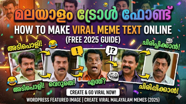Malayalam Troll Font — How to Make Viral Meme Text Online