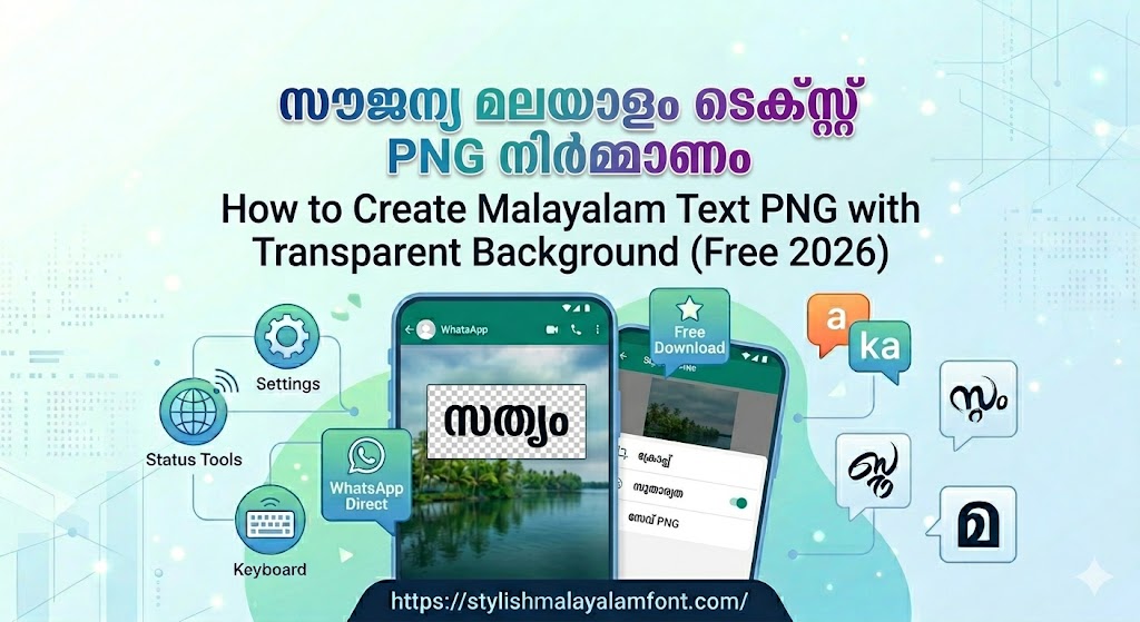 How to Create Malayalam Text PNG with Transparent Background (Free 2026)